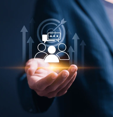 businessman-holding-virtual-target-customer-600nw-2416653199